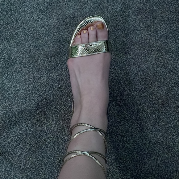 Gold wrap around heels - Picture 3 of 4
